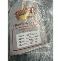 Сетеполотно Titanium Corona рибальська лялька 93*3 нейлон осередок 75 сіре