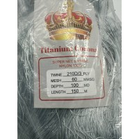 Сетеполотно Titanium Corona рибальська лялька 93*3 нейлон осередок 60 сіре