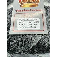 Сетеполотно Titanium Corona рибальська лялька 6 жив нейлон осередок 50 сіре