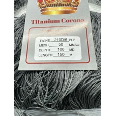 Сетеполотно Titanium Corona рибальська лялька 6 жив нейлон осередок 50 сіре