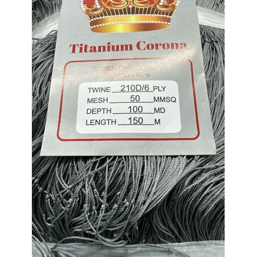 Сетеполотно Titanium Corona рибальська лялька 6 жив нейлон осередок 50 сіре