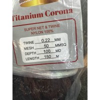 Сетеполотно Titanium Corona рибальська лялька нейлон 0,25 осередок 50 сіре
